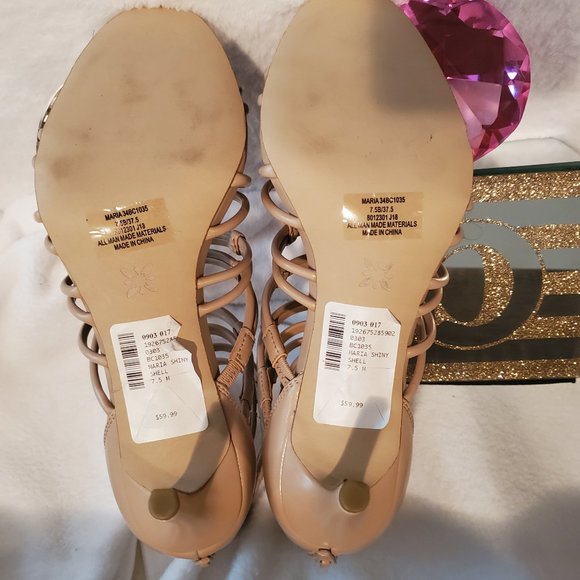 BCBGeneration Maria BC106 Nude Strappy Low Heel - Picture 8 of 10